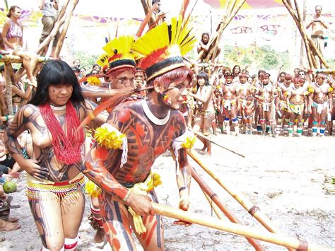 Ritual Dance Of The Xingu Indigenous People